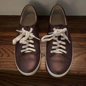 Ecco Women's Soft 7 Leather Sneaker - Size 39/8 - Maroon